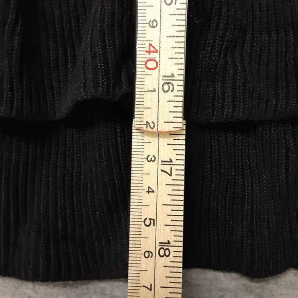 Calvin Klein Woman's Jacket Size XL, Black, 3/4 Sleeve, Hook Closure, Ruffle - Picture 7 of 7